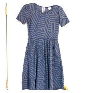 LuLaRoe Amelia Small Gray/Blue